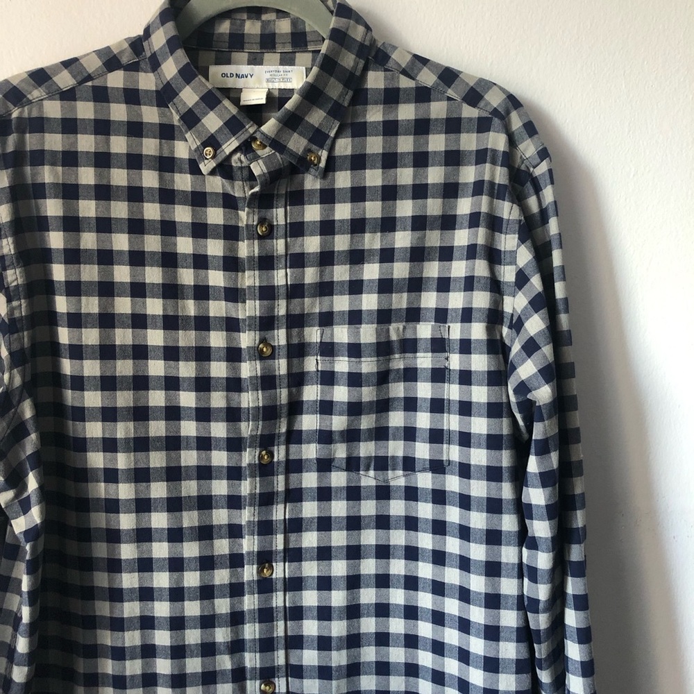 Old Navy Mens Plaid Button Down